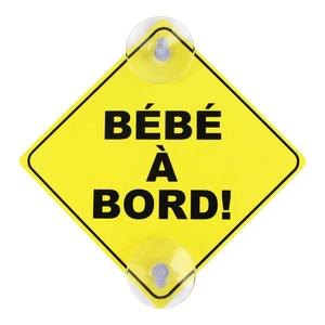 Có Thể Được Tùy Chỉnh Bebe Một Tấm Dán Xe Hơi Với Cốc Hút Biển Hiệu Xe Hơi Em Bé Trên Bảng Bằng Tiếng Pháp - Product Image 1