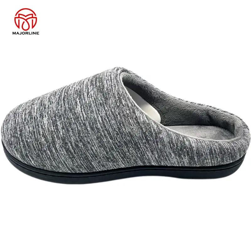 Customized Logo OEM winter warm indoor slippers TPR outsole Memory Foam flat Slippers home house slippers for women and men