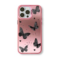 Coque de téléphone Dark Butterfly pour iPhone 11 12 13 Pro Max 14 15 16 17 Plus X XS XR XS Max – Housse de protection pour hommes et femmes