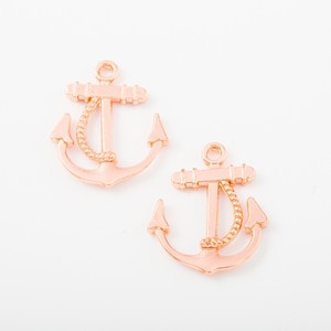 Breloque ancre en alliage de zinc avec détails en corde, accessoire nautique pour cartes d'invitation de mariage côtier - Product Image 3