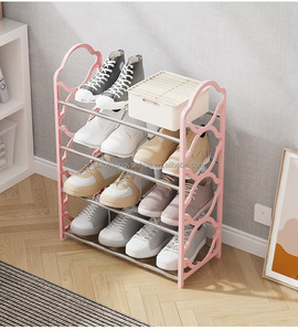 Organizador Moderno para Zapatos de 5 Niveles a Prueba de Polvo para el Hogar Estante Metálico de Plástico para Almacenamiento y Exhibición - Product Image 2