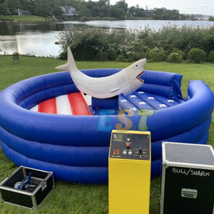 Juego de entretenimiento personalizado inflable rodeo tiburón martillo tema inflable tiburón mecánico montar a caballo a la venta - Product Image 3