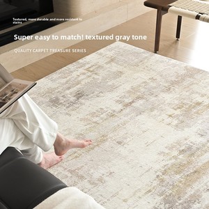 Tapis de salon italien minimaliste, luxe simple, sans lavage, nettoyable, compatible <span class=keywords><strong>aspirateur</strong></span>, pour chambre, canapé, couloir, 4m, fourrure - Product Image 3