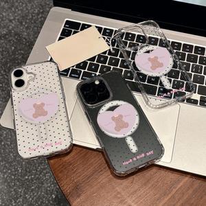 เคสลายหมีน่ารักสีฟ้ารูปหัวใจสำหรับ 17 <span class=keywords><strong>Pro</strong></span> <span class=keywords><strong>Max</strong></span> ใช้ได้กับ <span class=keywords><strong>14</strong></span>/15/13 <span class=keywords><strong>Pro</strong></span>/11 พร้อมปุ่มแม่เหล็กไวต่อการสัมผัส AI - Product Image 3