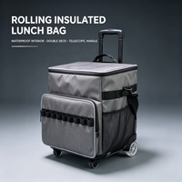 Sac isotherme à roulettes Oxford moderne grande capacité, étanche et anti-fuite avec doublure en aluminium, idéal pour pique-nique et bureau