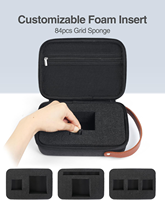 Étui de transport rembourré en mousse EVA pour appareil photo, sac de voyage noir pour appareil photo et accessoires, protégé et organisé