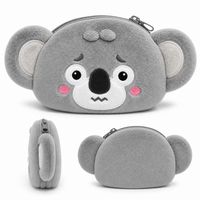 Porte-monnaie en peluche personnalisé Koala Triste, mini pochette douce en peluche sur mesure pour cadeau promotionnel, certifié CE CPC