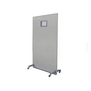 Barrera móvil con ruedas y paneles de plomo para protección contra rayos X con ventana de observación para quirófanos de tomografía computarizada y radiología en hospitales. - Product Image 1
