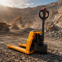 Transpalette électrique TOSO 1,5 tonne, alimenté par batterie lithium-ion, chariot élévateur pour entrepôt, utilisation en construction, intérieur et extérieur