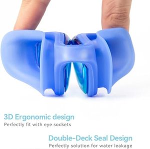 <span class=keywords><strong>Lunettes</strong></span> <span class=keywords><strong>de</strong></span> <span class=keywords><strong>natation</strong></span> ajustables anti-buée <span class=keywords><strong>les</strong></span> plus vendues avec bouchons d'oreilles, protection UV, revêtement bleu, pour myopes - Product Image 3