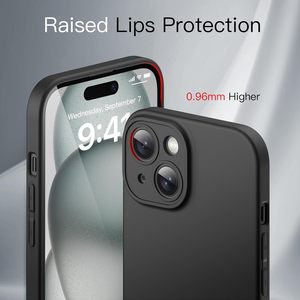 <span class=keywords><strong>Coque</strong></span> souple en silicone TPU mat de luxe pour <span class=keywords><strong>iPhone</strong></span> 16 15 14 Plus 13 12 <span class=keywords><strong>11</strong></span> Pro Max <span class=keywords><strong>coque</strong></span> arrière noire solide <span class=keywords><strong>coque</strong></span> ultra fine givrée - Product Image 4