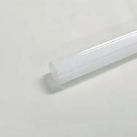 Système d'éclairage linéaire LED en tube de polycarbonate blanc laiteux de qualité optique professionnelle, anti-poussière, lumière moderne, style côtier asiatique