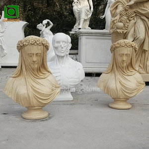 Famosa Estatua de la Doncella Velada de Mármol Blanco Chino Hecha a Mano, <span class=keywords><strong>Escultura</strong></span> Tradicional de Busto de Mujer <span class=keywords><strong>en</strong></span> Stock - Product Image 3