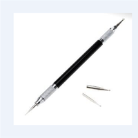 BIN Nail Salon Fournitures Strass Picker Dotting Pen Double Ened Matel Poignée Manucure Nail Art DIY Décoration Outil