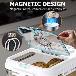 กล่องเก็บขนมปังสำหรับวางบนเคาน์เตอร์ครัว กล่องเก็บขนมปังแบบสุญญากาศ กล่องเก็บข้าวสาร กล่องเก็บข้าวสารพร้อมฝาปิด บันทึกเวลาได้ - Product Image 4