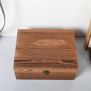 Grande scatola di legno ricordo con coperchio incernierato e cornice per foto-elegante scatola di memoria di nozze, ideale per foto, lettere, capsule del tempo - Product Image 3