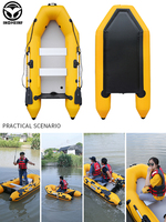 Bateaux à rames et kayaks en PVC au design tendance, modèles populaires de 2m, 3m, 4m, bateau de pêche gonflable avec moteur hors-bord