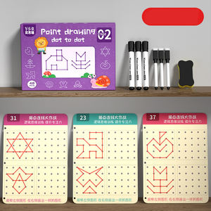 4 cahiers de pratique d'écriture <span class=keywords><strong>r</strong></span>éutilisables et écologiques avec rainures pour enfants et tout-petits, unisexe - Product Image 2