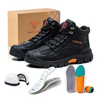 Chaussures de sécurité isolées légères, respirantes, imperméables, pour hommes, à tige haute, 6kv, pour l'industrie, les usines, bottes de travail noires