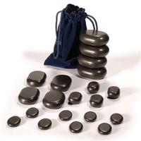 Ensemble de pierres de massage de luxe Ensemble de massage aux pierres chaudes de basalte pour la thérapie thermale de beauté Coffret cadeau de pierre de guérison Pierre d'énergie