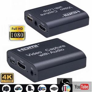 Tarjeta de captura de gráficos 4K HDMI a USB 3,0 Placa De Video <span class=keywords><strong>Recorder</strong></span> Box para transmisión en vivo Grabación de video HD Digital Converter - Product Image 2