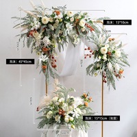 Arche de fleurs artificielles élégante pour mariage, toile de fond florale en soie pour réception, banquet, célébration, fête