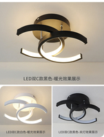 Plafonnier LED suspendu créatif nordique pour couloir, lampe moderne simple carrée en acrylique pour porche, vestiaire, escalier, balcon