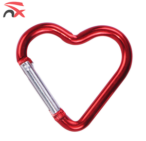 Meilleure vente vente en alliage d'aluminium en forme de coeur minuscule bouton escalade <span class=keywords><strong>mousqueton</strong></span> Clip porte-clés pour la promotion de l'approvisionnement - Product Image 2