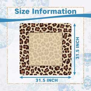 Tapete de Mahjong de Goma con Estampado de Leopardo, Antideslizante, Reductor de Ruido, Impermeable, Duradero, Ecológico, 2 mm de Grosor, 31.5x31.5 Pulgadas, Cuadrado, para Póker - Product Image 2