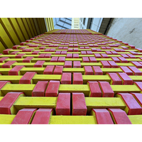Viga de Madera Estándar H20 de 200x80mm para Construcción en Dubái, Viga en I Pintada de Amarillo para Encofrado de Hormigón con Tapas de Plástico