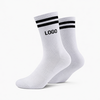 Chaussettes de sport personnalisées avec logo, chaussettes athlétiques respirantes en maille avec coussinets, OEM ODM
