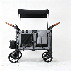 <span class=keywords><strong>Poussette</strong></span> de luxe pour extérieur <span class=keywords><strong>2</strong></span> places Wagon de voyage pour enfants et bébé<span class=keywords><strong>s</strong></span>, camping, <span class=keywords><strong>poussette</strong></span> pliante avec auvent - Product Image 1