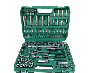 Set di 108 Pezzi di Chiavi a Bussola Cromate con Cricchetto, Kit di Attrezzi Multifunzionale <span class=keywords><strong>per</strong></span> Riparazioni Domestiche e Auto - Product Image 1