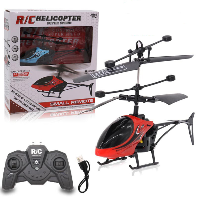 Mini Electric Usb Rechargeable Fall-resistant Rc Radio Control Aircraft Remote Control Helicopter Toy for Kids