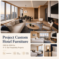 Ensemble de meubles de chambre d'hôtel 5 étoiles en bois massif vert érable personnalisé, solution FF&E moderne et luxueuse pour l'hôtellerie, directement pour appartements