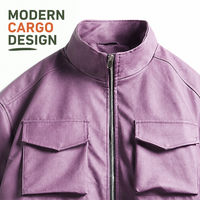 Veste en simili cuir pour homme - Style décontracté d'hiver avec détails brodés et logo personnalisé