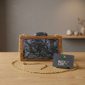 Pochette de Soirée de Luxe Faite Main en Résine – Sac à Main Tendance pour Fêtes – Collection Cadeau Boutique - Product Image 6