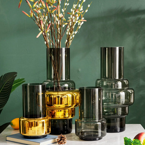 <span class=keywords><strong>Vaso</strong></span> da fiori In cristallo nordico di lusso In vetro per decorazioni per la casa set di vasi da tavolo alla rinfusa - Product Image 1