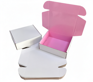 Petit modèle noir/rose/mixte.. Boîtes d'expédition en carton ondulé avec couvercles pour l'envoi professionnel et l'emballage cadeau, idéales pour les cadres photo - Product Image 6
