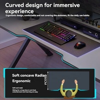 Bureau d'ordinateur pour la maison, bureau de travail moderne en MDF pour le streaming en direct et les jeux e-sport