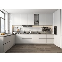 Meuble sous évier de cuisine modulaire moderne, design écologique, finition gris brillant, construction en panneaux MDF mélaminés, garantie 2 ans