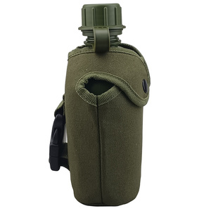 Bouteille de sport d'extérieur avec pochette verte, gourde en plastique pour boisson, gourde de sport - Product Image 3