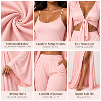 Robes élégantes de nuit pour femme, robe longue en modal personnalisée, peignoirs de maison, ensembles de pyjama et de détente