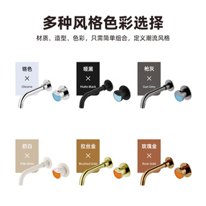 Wall Mounted Basin Faucet Single Handle Copper Hot Cold Water For Bathroom - Product Image 4