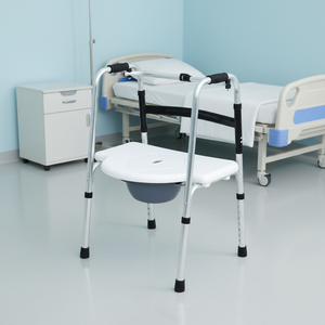Chaise de douche et de toilette médicale multifonctionnelle réglable en hauteur, déambulateur portable pour personnes âgées - Product Image 2