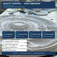 Médaillon de plafond rond moderne de luxe en polyuréthane, panneau central décoratif, durable, écologique, finition lisse, facile à installer
