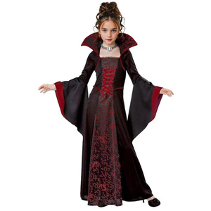 Disfraz de Vampiresa para Niñas con Cuello Alto y Mangas Anchas, Vestido Largo para Cosplay de Halloween - Product Image 6