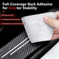Nouveauté : 4 autocollants universels en fibre de carbone pour protection de seuil de porte de voiture, anti-rayures, protection de plaque de seuil de porte