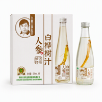 Boisson au Ginseng et à la Sève de Bouleau, Boisson Végétale Naturelle Fraîche, Zéro Matière Grasse, Nutritive, Bien-être Herbal Asiatique