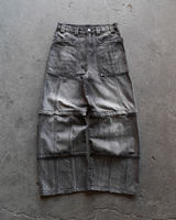 Jean cargo droit en denim pour homme, personnalisé, haute qualité, délavé, style urbain, léger pour l'été